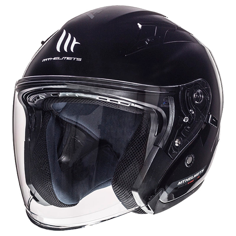 MT OF881 SV AVENUE SV SOLID BLACK GLOSS HELMET