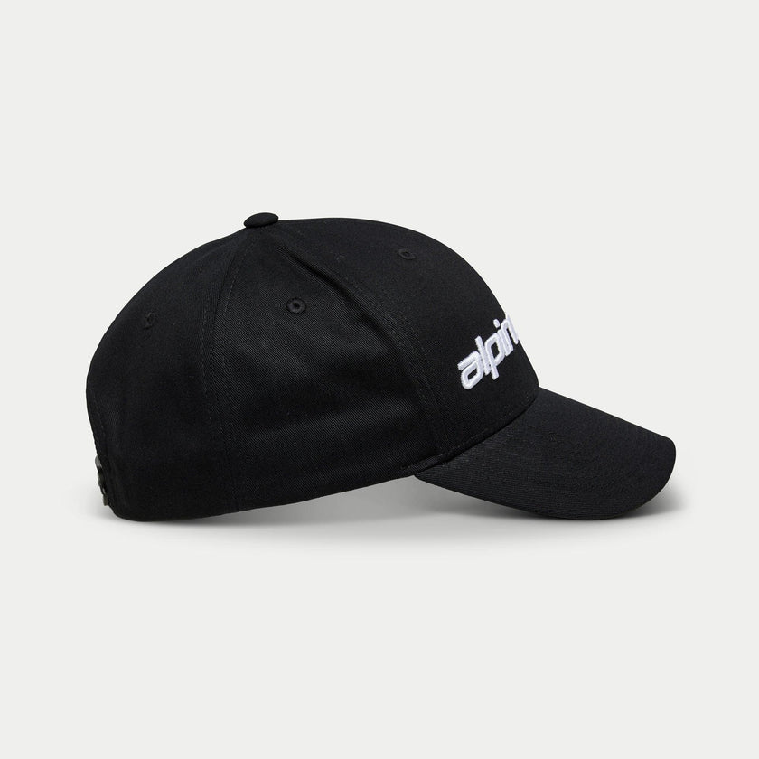 Alpinestars Linear Wordmark 2.0 Snapback Hat Black White 