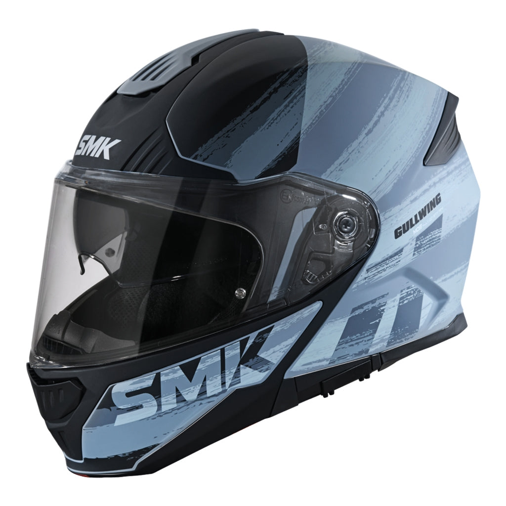  SMK- GULLWING TOURLEADER GLOSS DECORATED (GL626) FLIP FRONT SPORT MOTORCYCLE HELMET