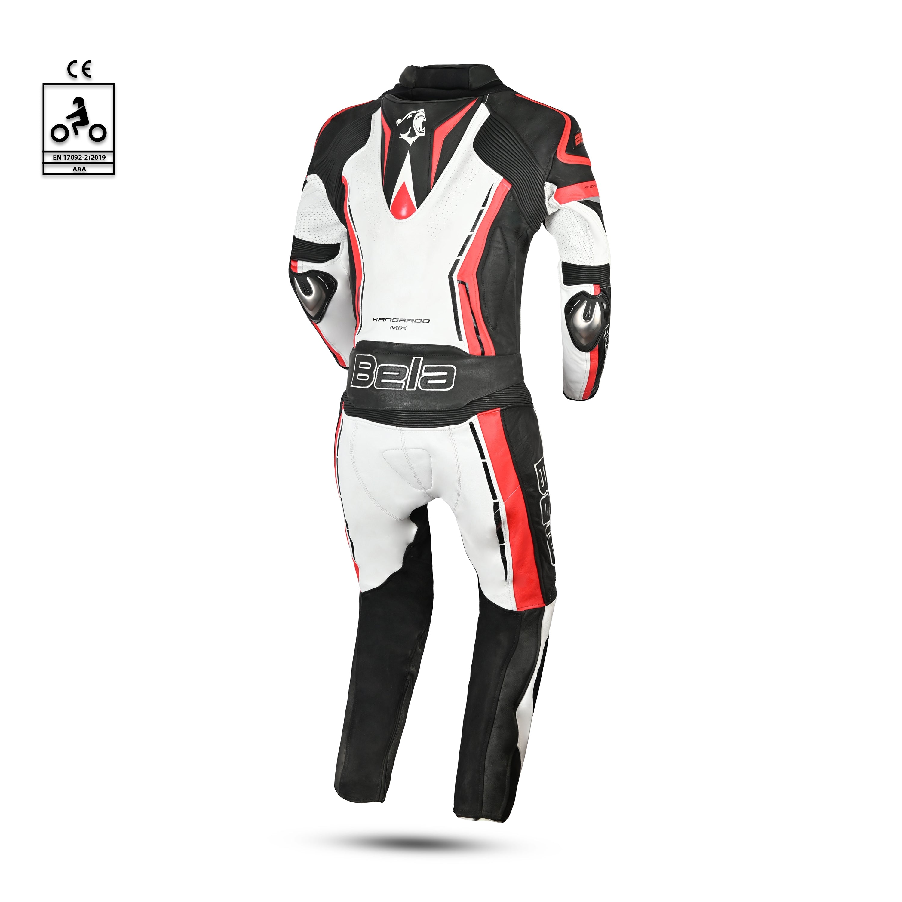  BELA - Rocket Mix Kang 2 PC Suit. White/Red/Black - SECURTEX MOTOR SL (t/a MaximoMoto)
