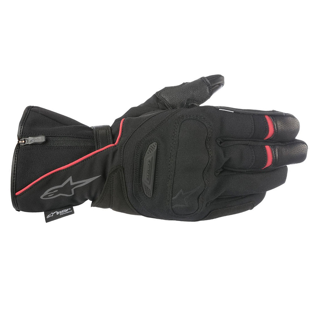 Alpinestars Primer Drystar Motorcycle Gloves Black Red - back pic