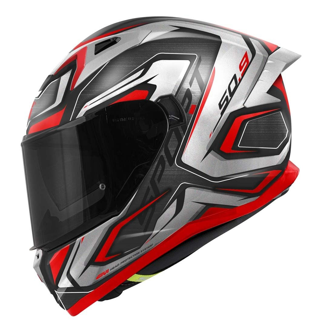  508 Motor Full Face Lady Racer Helmet Black Titan Red