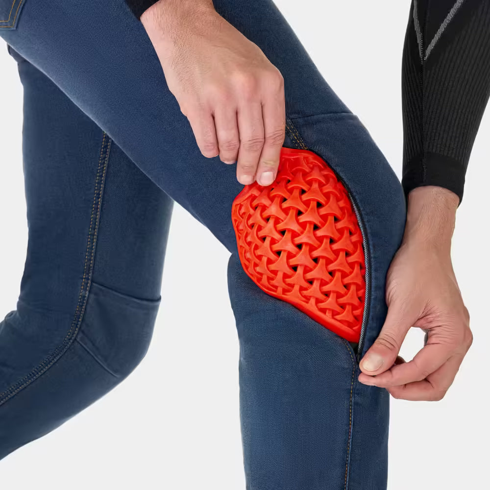 SHIMA RIDGE Men Motorbike Touring Jeans Blue