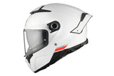 MT Thunder 4 SV Solid A0 Touring Motorcycle Full Face Helmet White Pearl Shiny