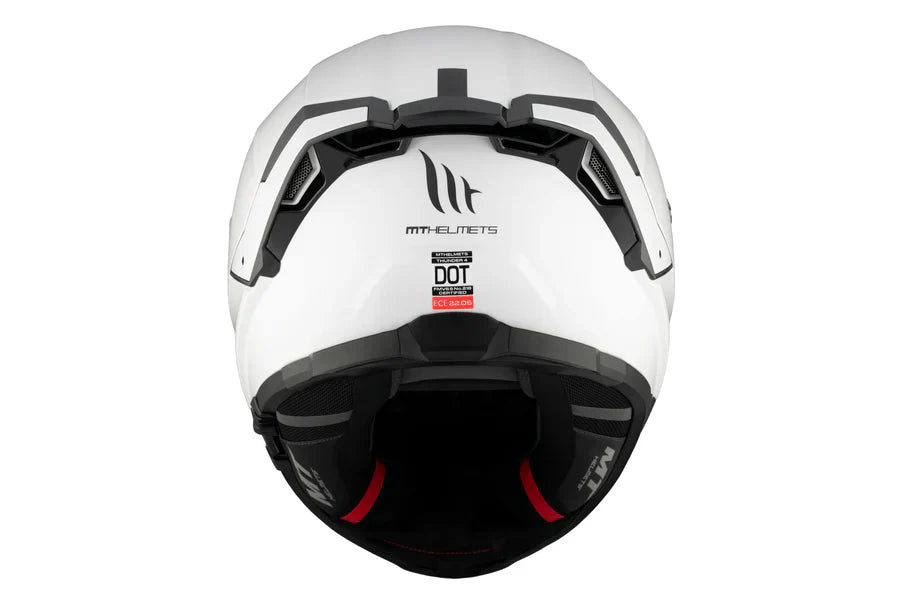 MT Thunder 4 SV Solid A0 Touring Motorcycle Full Face Helmet White Pearl Shiny - SECURTEX MOTOR S.L (t/a MaximoMoto)