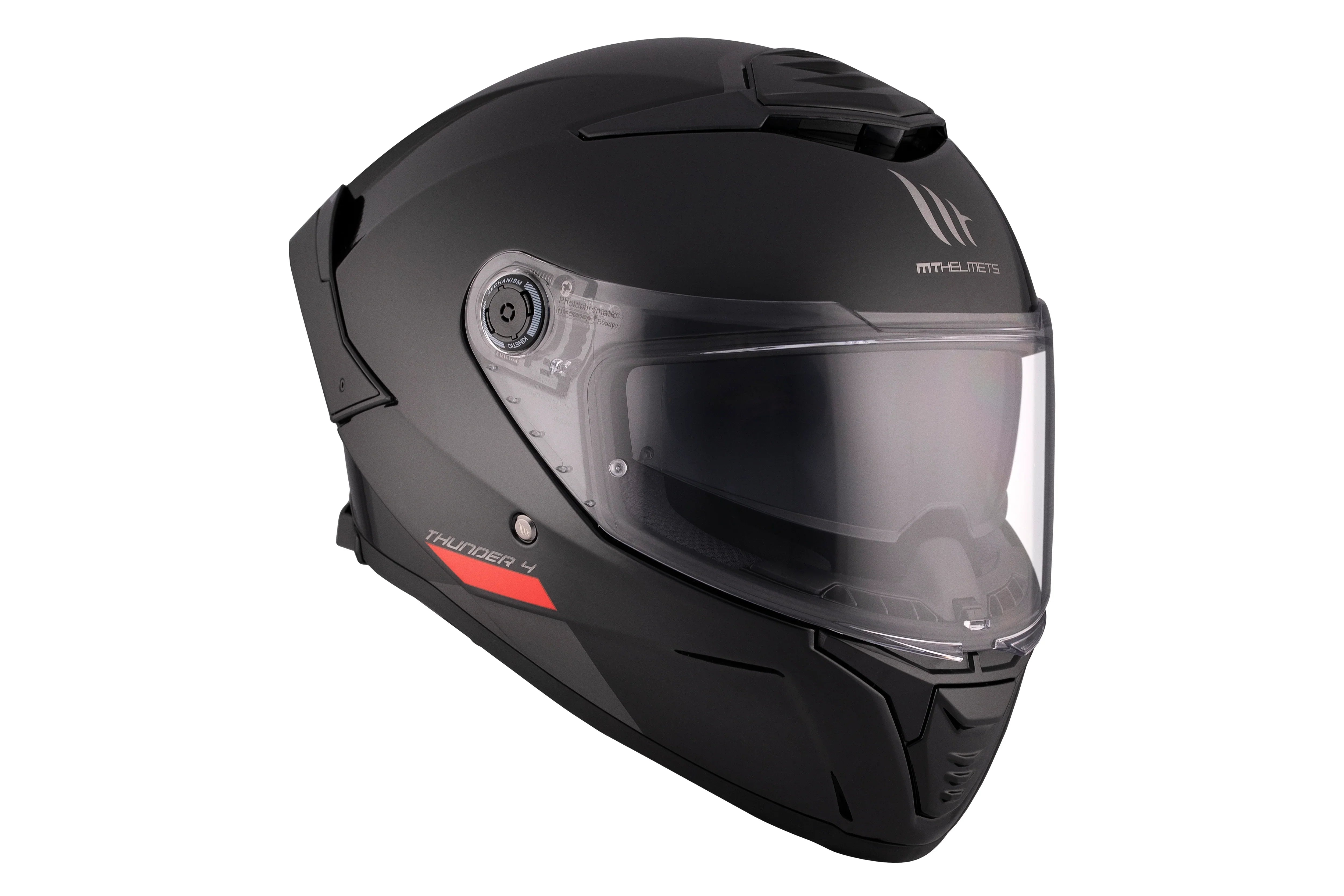 MT THUNDER 4 SV SOLID A1 MOTORCYCLE FULL FACE HELMET GLOSS BLACK