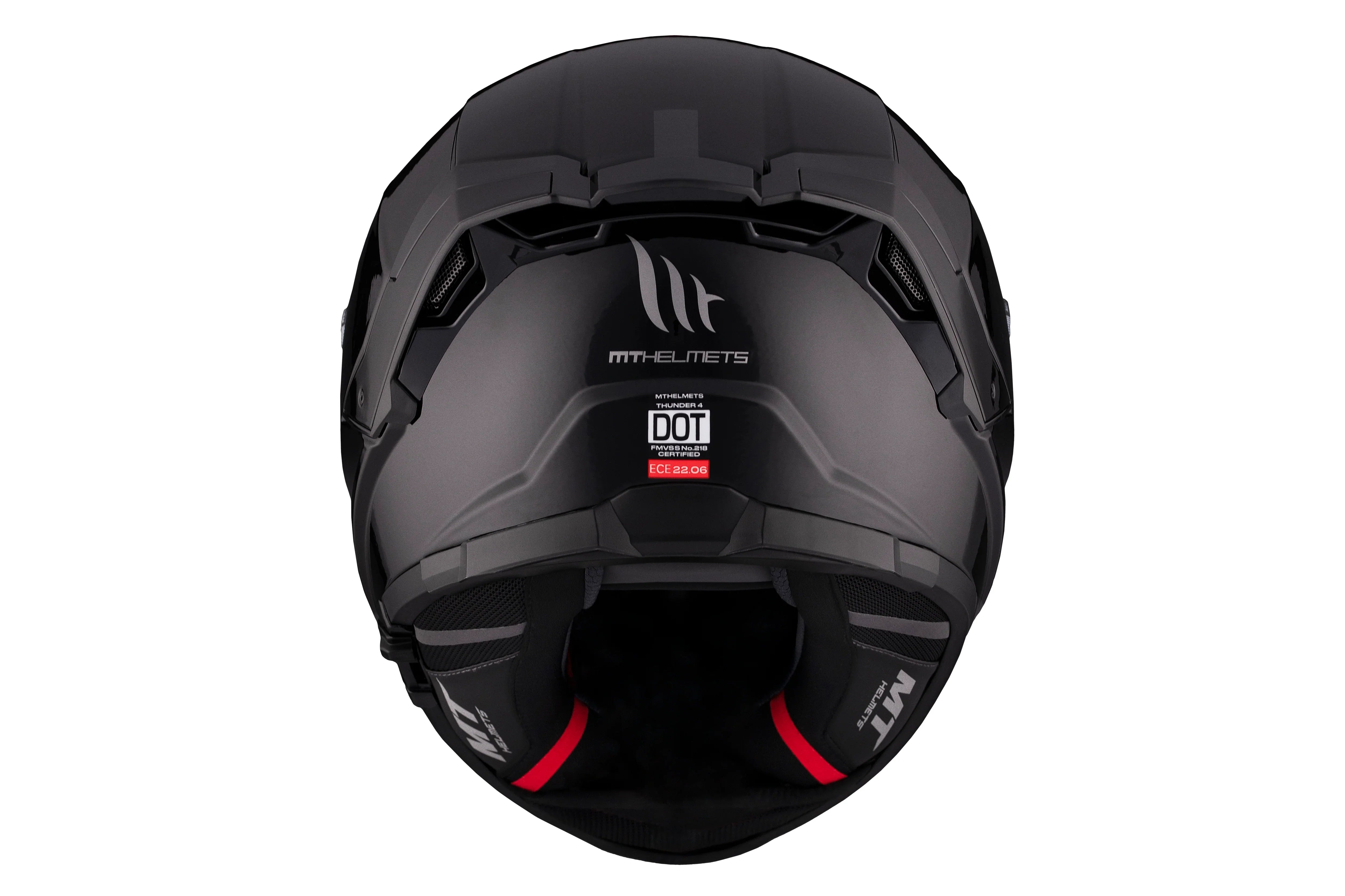 MT THUNDER 4 SV SOLID A1 Casco Integral Deportivo Para Moto Negro Brillante - SECURTEX MOTOR S.L (t/a MaximoMoto)