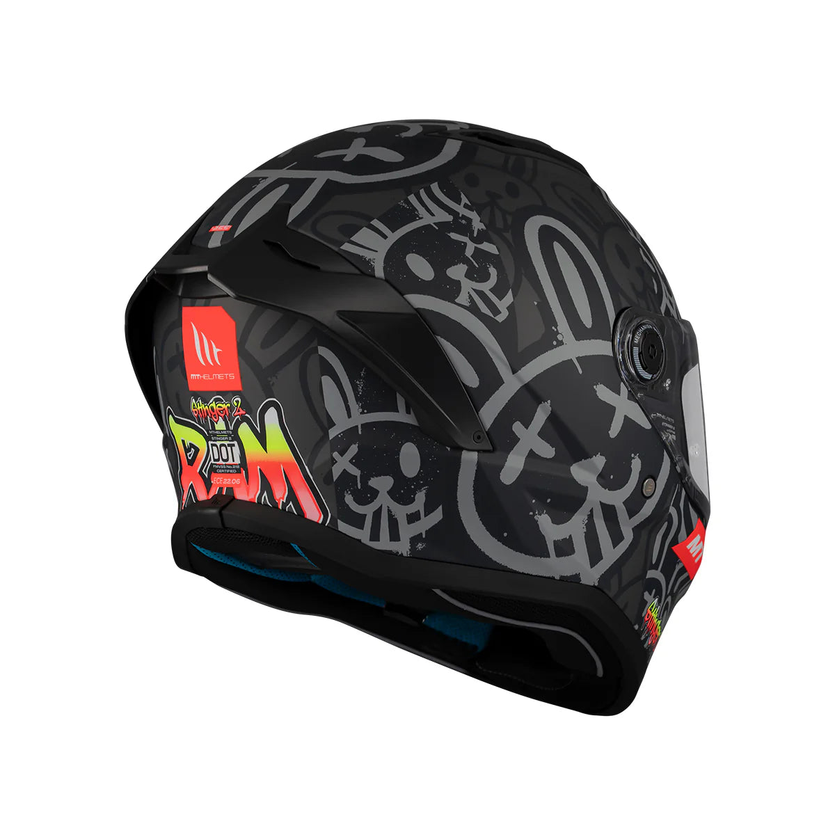 MT Stinger 2 Ram F1 Matt Full face motorbike helmet