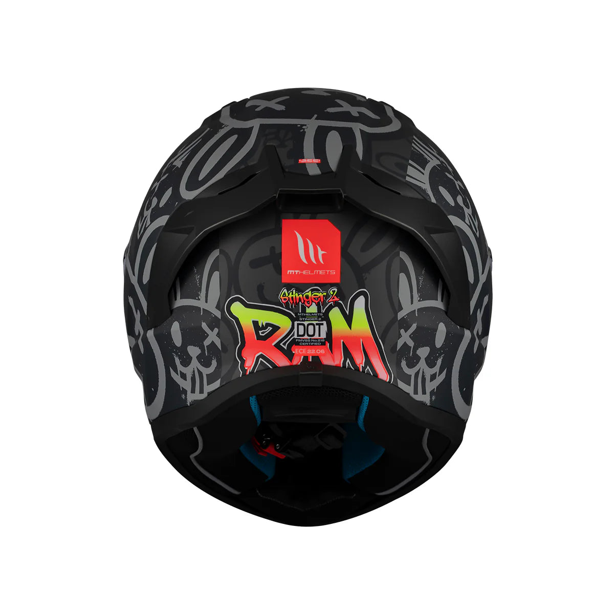 MT Stinger 2 Ram F1 Matt Full face motorbike helmet