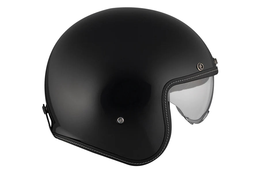 MT LE MANS 2 SV S SOLID A1 Open Face Motorcycle Helmet Glossy Black