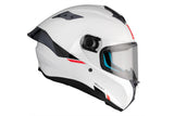 MT Targo S Solid A0 Pearl White Full Face Motorcycle Sport Helmet