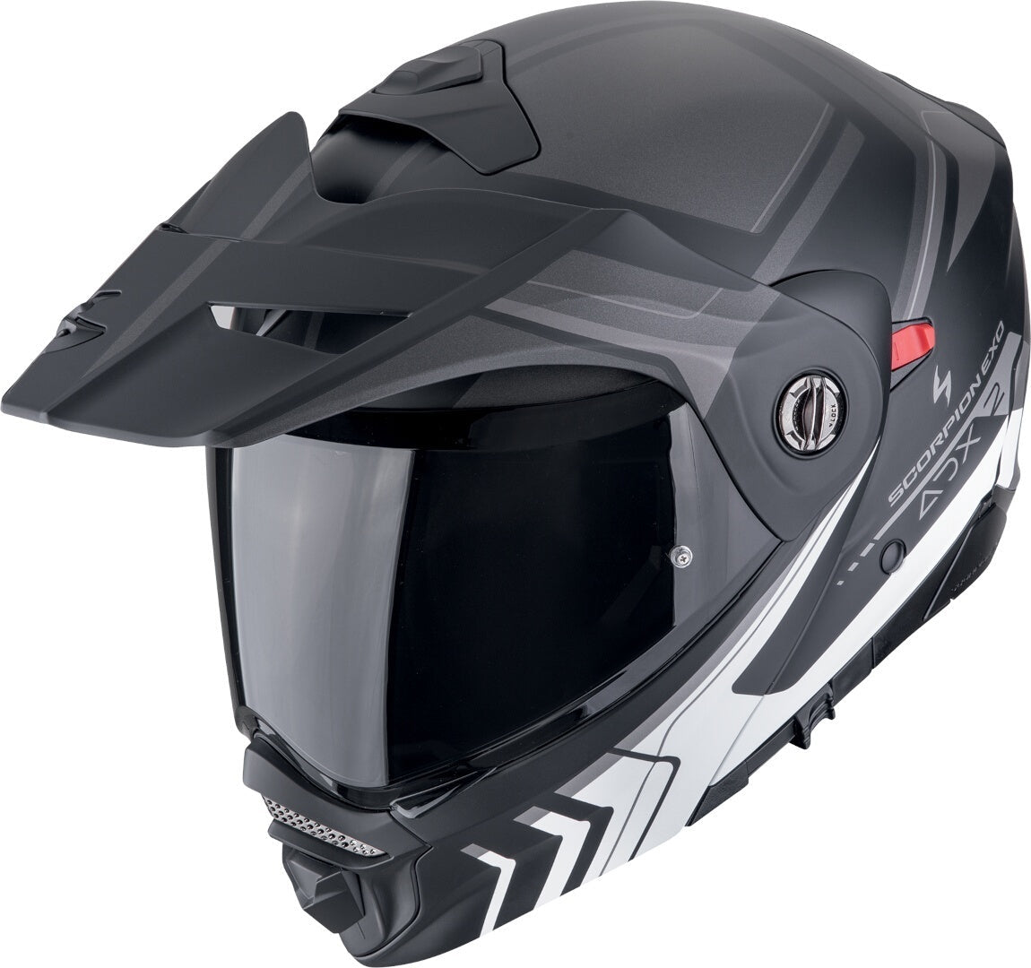 SCORPION ADX-2 LEWIS Adventure Motorcycle Helmet Black Matt Plate