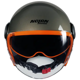 NOLAN N21 OCIO VISOR 349 open face motorbike helmet Stone orange