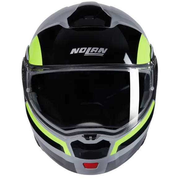 NOLAN N90-03 ROBOTO 346 Modular Motorcycle Helmet Black Grey Yellow 