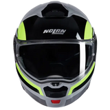 NOLAN N90-03 ROBOTO 346 Modular Motorcycle Helmet Black Grey Yellow 