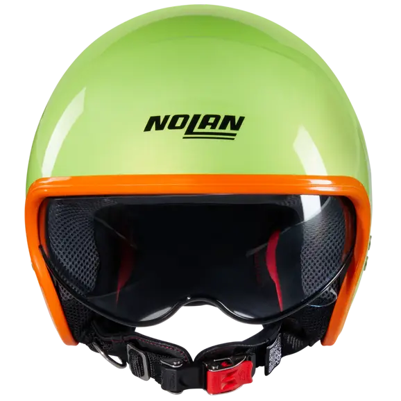 NOLAN N21-06 OCIO 344 Open Face Motorcycle Helmet Green Pules Orange