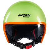NOLAN N21-06 OCIO 344 Open Face Motorcycle Helmet Green Pules Orange