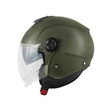 KAPPA KV60B cara abierta Casco moto verde mate