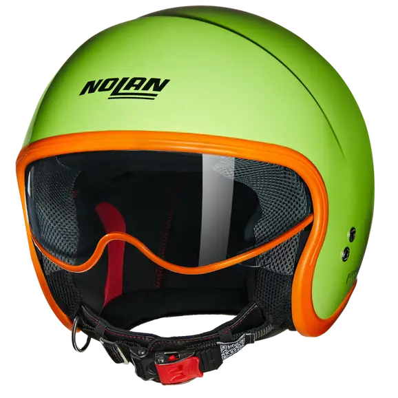 NOLAN N21-06 OCIO 344 Open Face Motorcycle Helmet Green Pules Orange