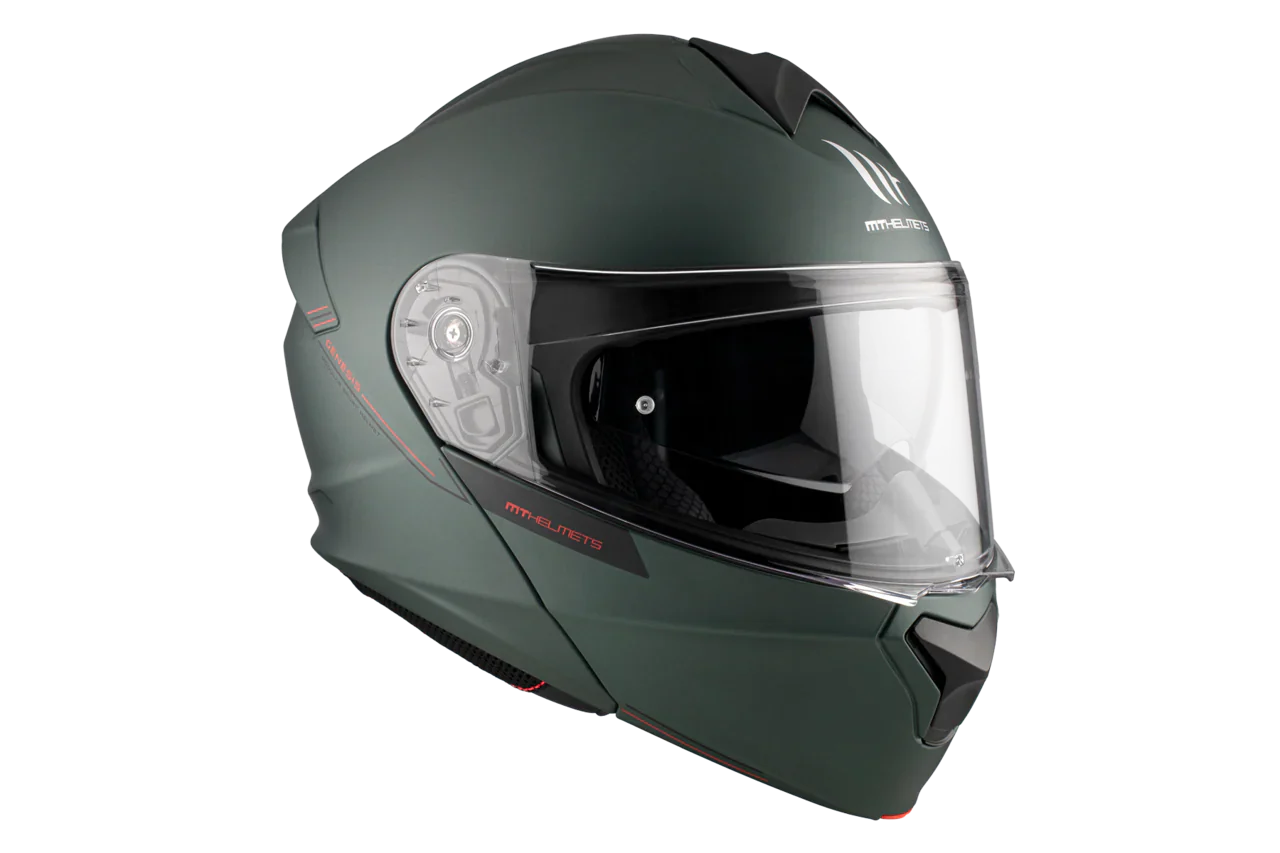 MT GENESIS SV SOLID A6 VERDE MATE Cascos de aventura - CASCO