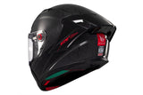 MT KRE+ S Solid A11 Glossy Carbon Full Face Motorcycle Helmet