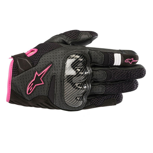 Alpinestars Stella SMX-1 Air v2 Motorcycle Gloves Black Fuchsia - back pic