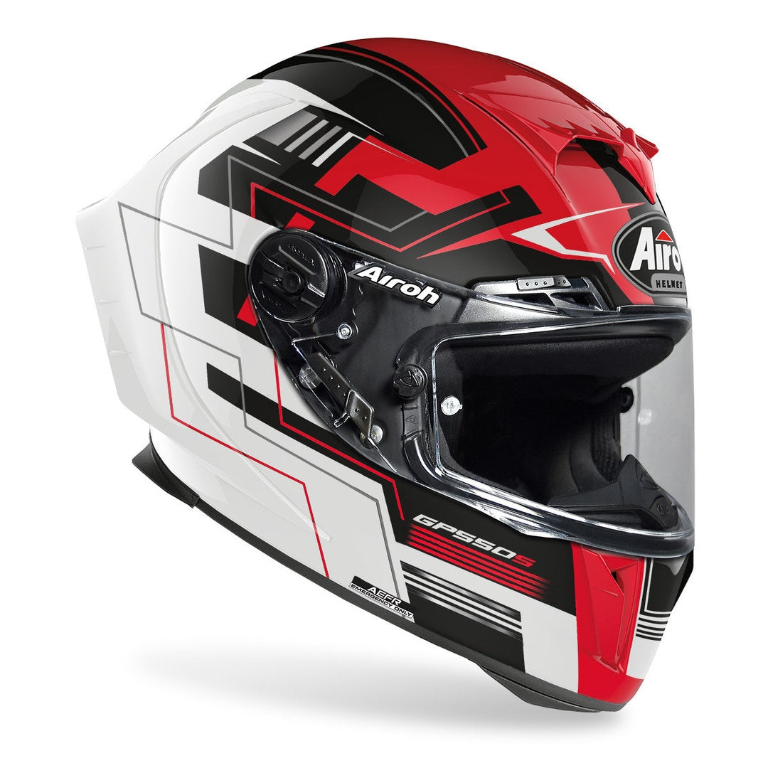 AIROH - GP550 S CHALLENGE RED GLOSS HELMETS