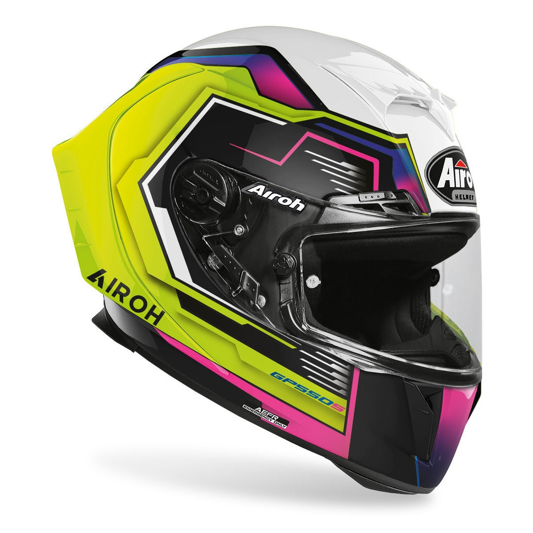 AIROH - GP550 S RUSH MULTICOLOR GLOSS HELMETS