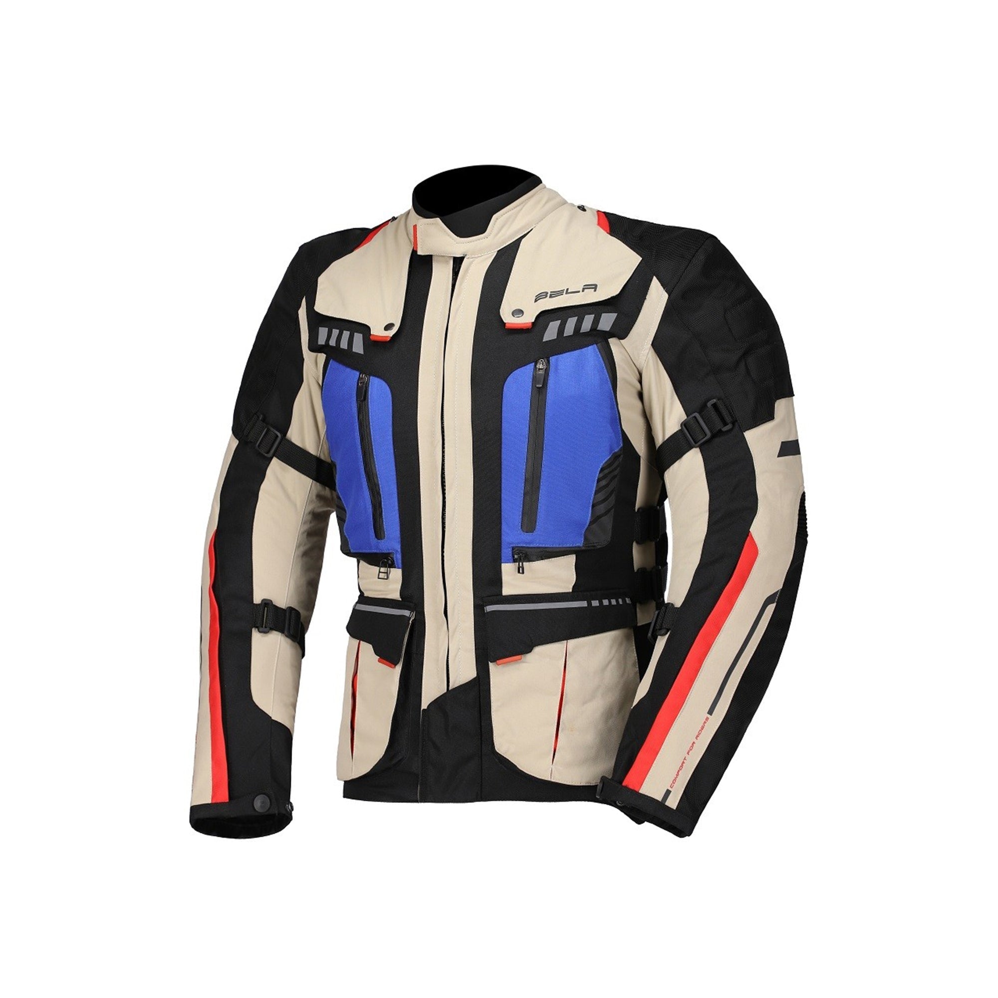  BELA - Hailstorm Textile Jacket Cream/Black/Blue - SECURTEX MOTOR SL (t/a MaximoMoto)