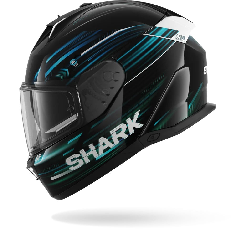 SHARK SKWAL i3 LIGHT-BLUR MOTORCYCLE HELMET BLACK BLUE GREEN
