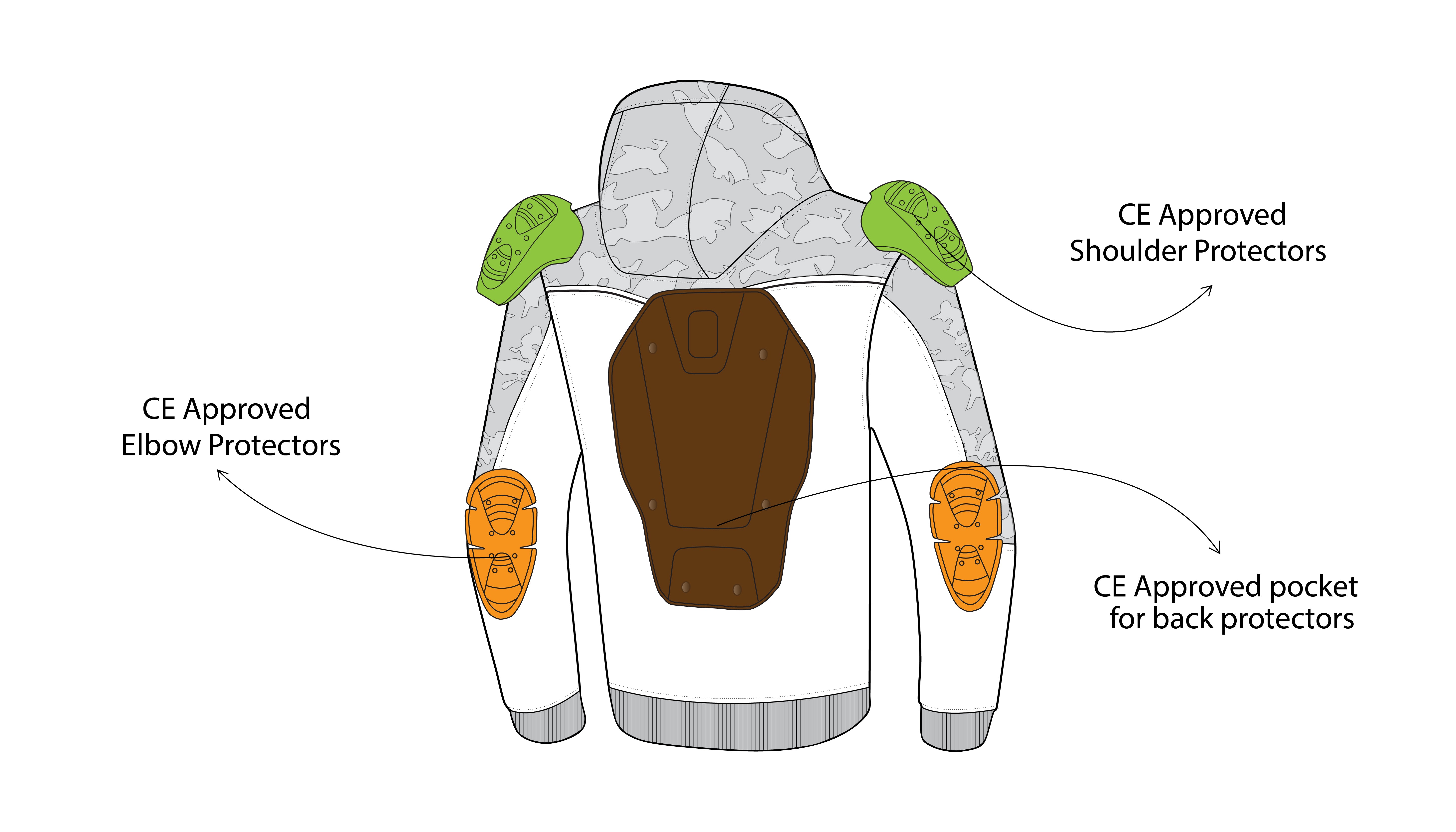 BELA Camo Rush Armour Wear Hoodie Black Olive Green