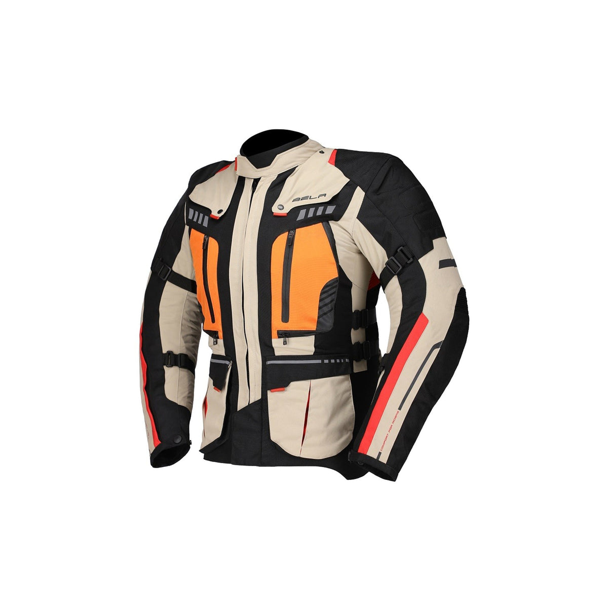 BELA - Hailstorm Textile Jacket Cream/Black/Orange - SECURTEX MOTOR SL (t/a MaximoMoto)