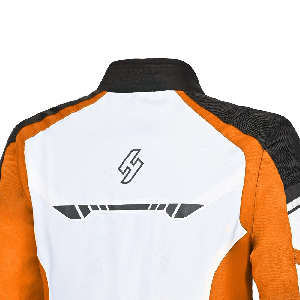  SHUA - IMMORTAL MAN ICE/ORANGE/BLACK TEXTILE JACKET - SECURTEX MOTOR SL (t/a MaximoMoto)