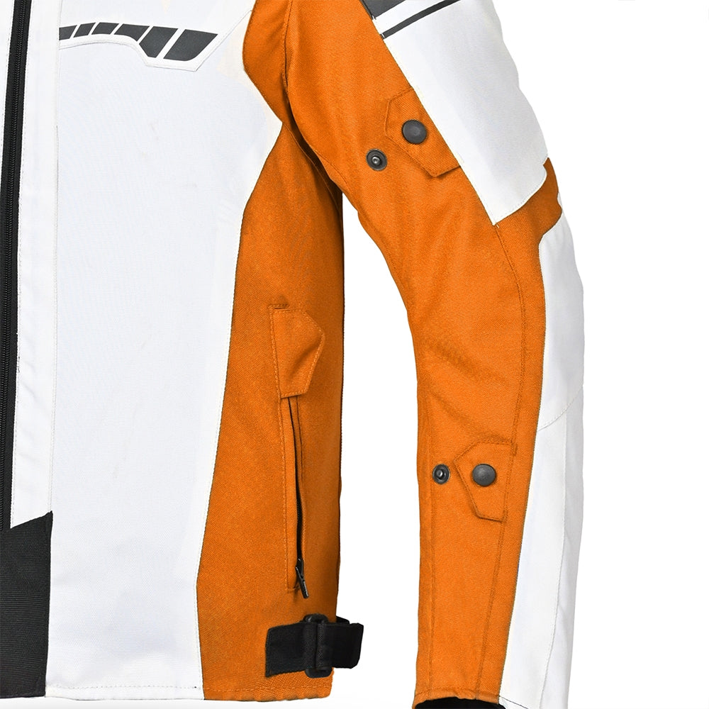  SHUA - IMMORTAL MAN ICE/ORANGE/BLACK TEXTILE JACKET - SECURTEX MOTOR SL (t/a MaximoMoto)