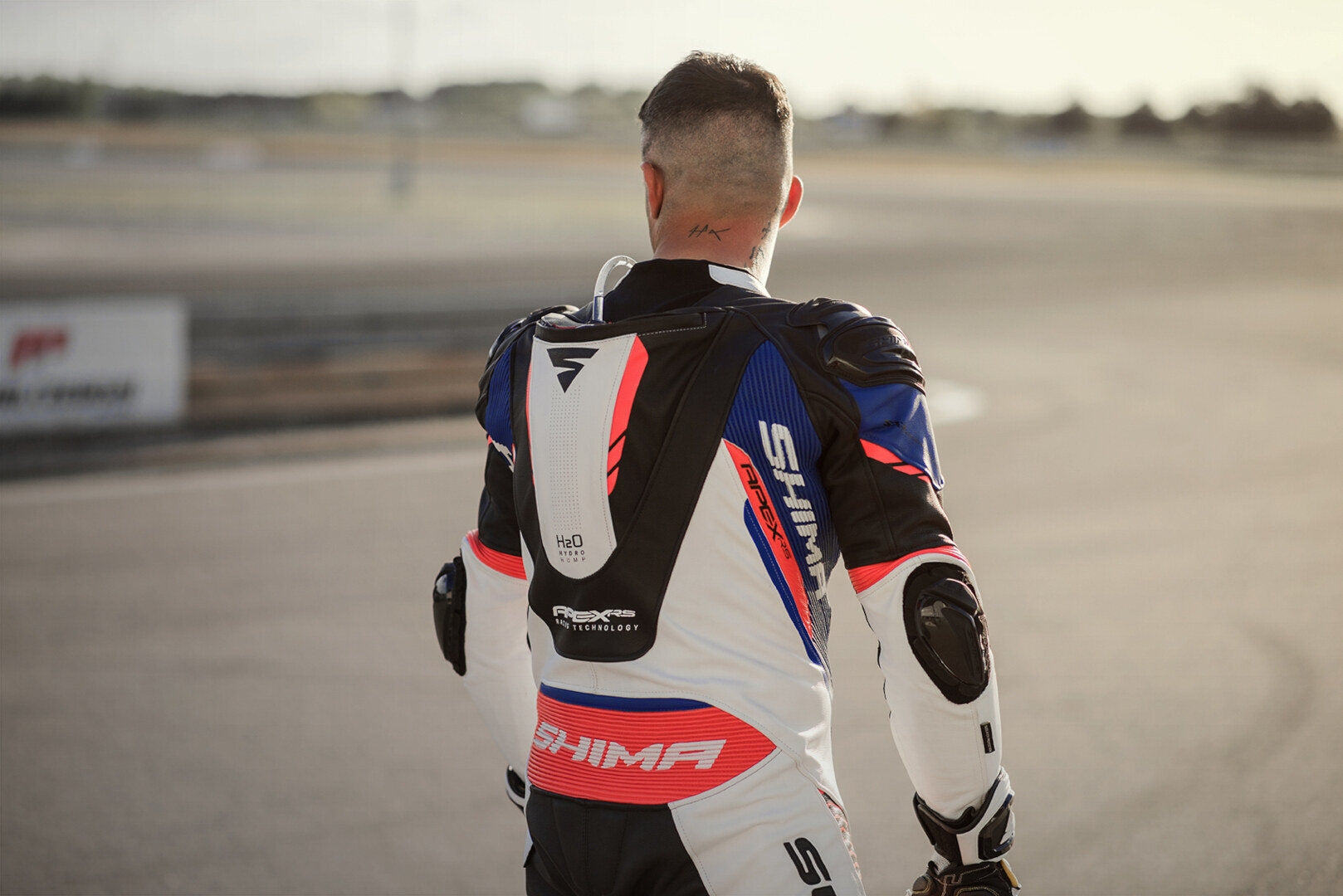 SHIMA MONO APEX RS 1PCS WHITE/BLUE - SECURTEX MOTOR S.L (t/a MaximoMoto)