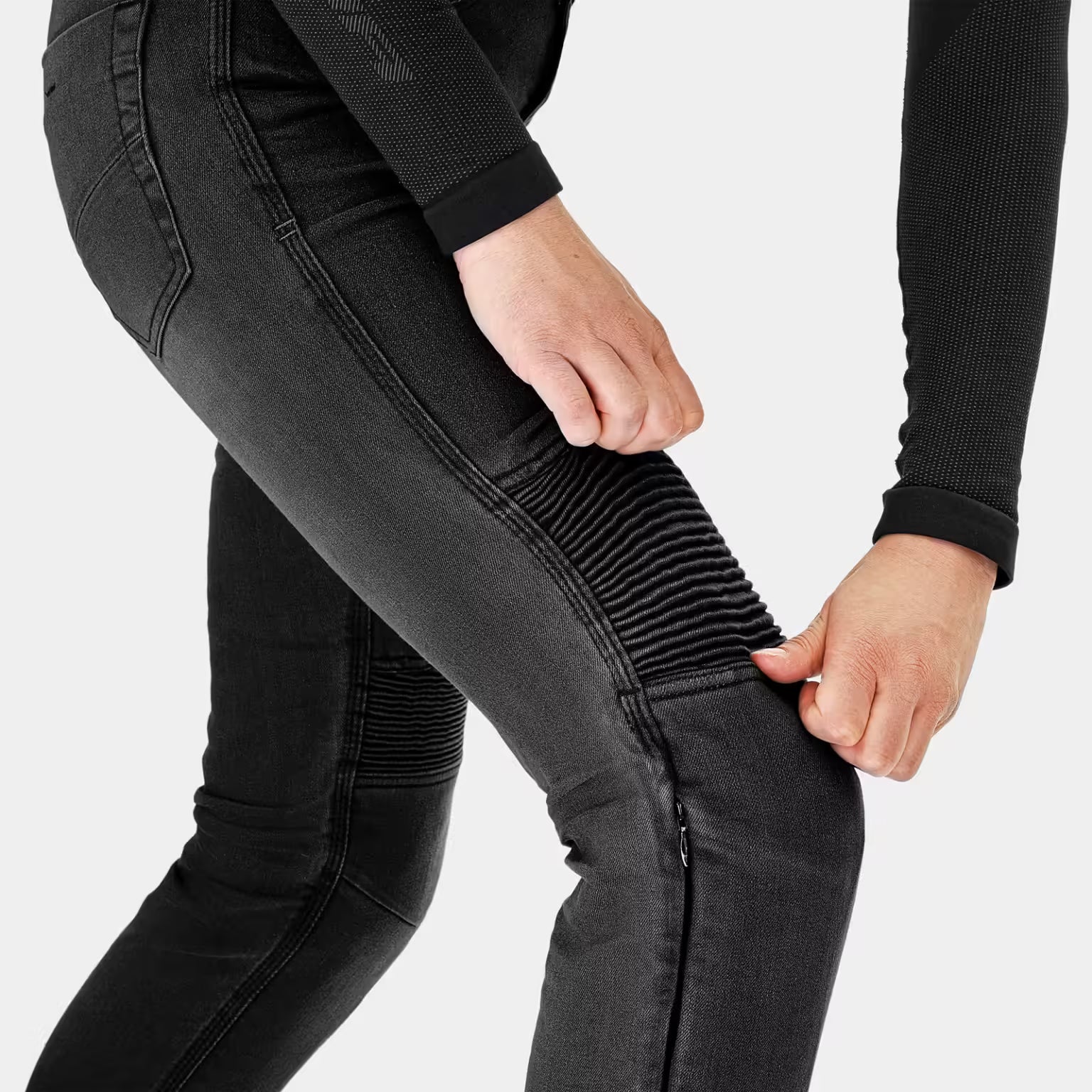 SHIMA ZENITH LADY MOTORCYCLE RIDING JEANS BLACK