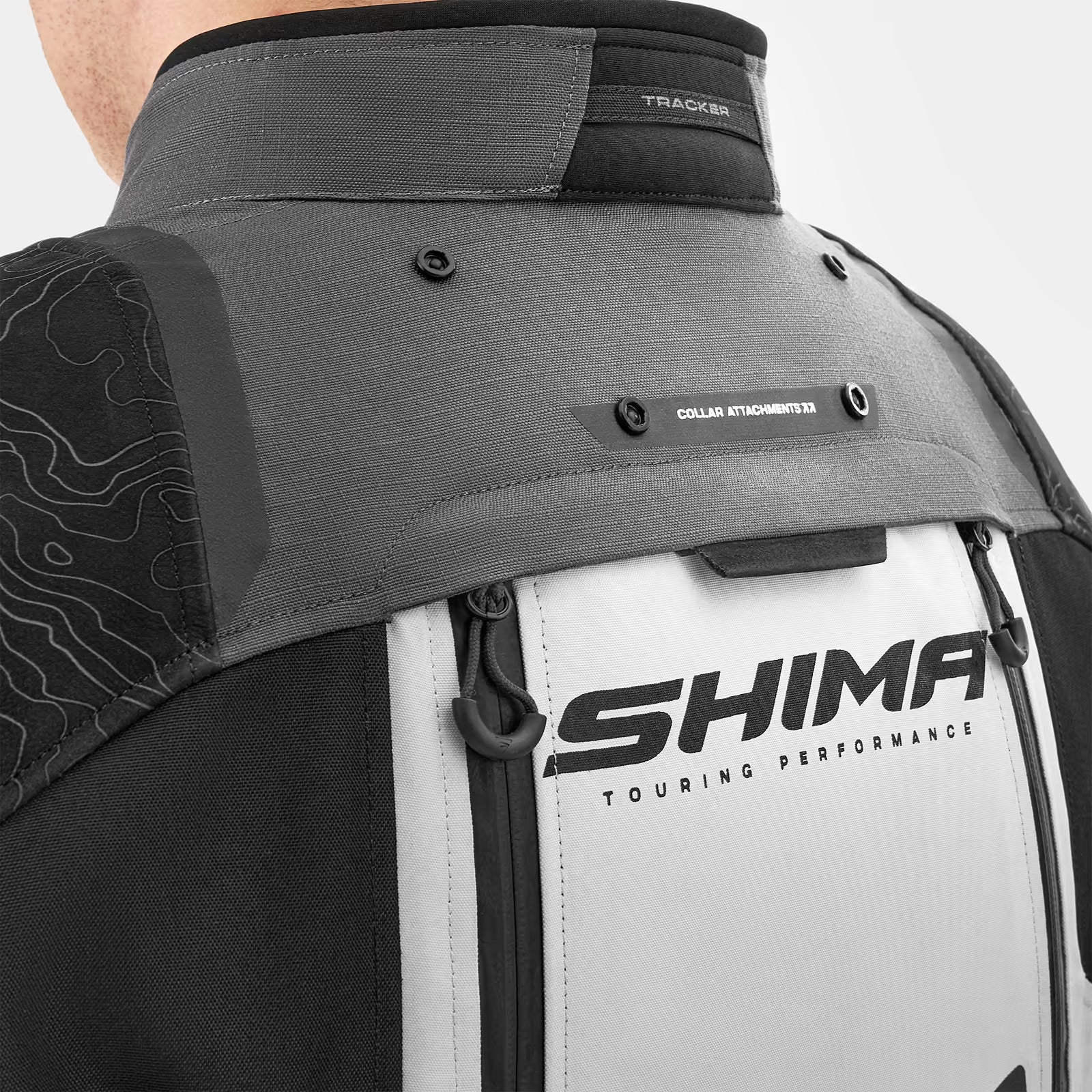 SHIMA TRACKER MEN MOTORCYCLE TOURING JACKET DARK GREY