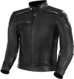 Shima Blake Vintage Urban Moto Verano Chaqueta De Cuero Negro