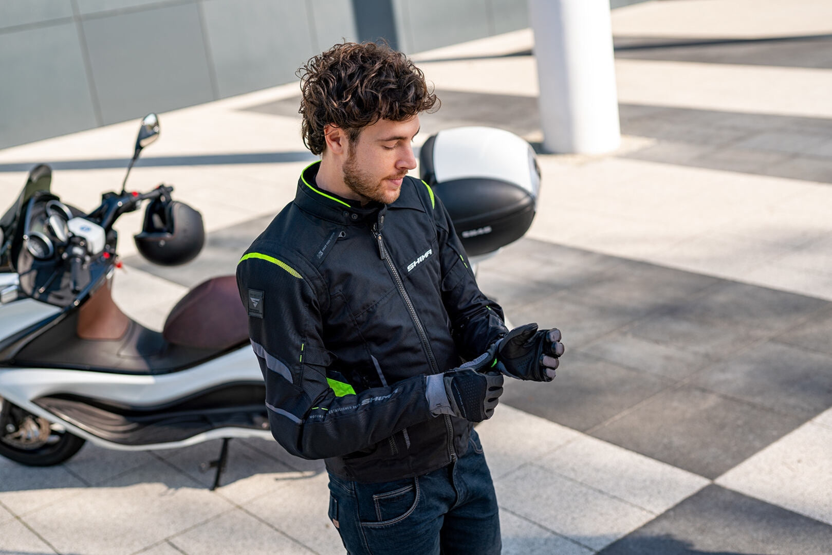 SHIMA RUSH MEN JACKET FLUO - SECURTEX MOTOR S.L (t/a MaximoMoto)