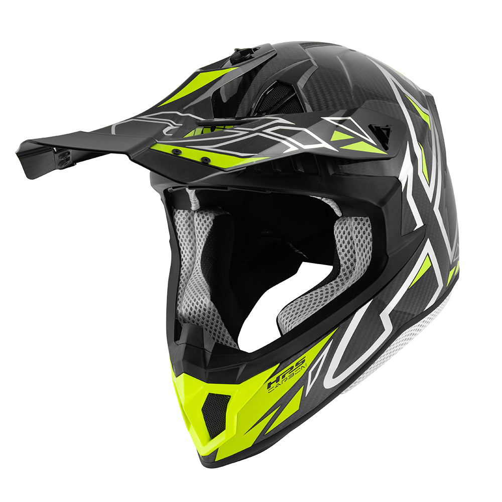 Givi 70.1 VECTOR Carbon Motocross helmet Silver Yellow - SECURTEX MOTOR S.L (t/a MaximoMoto)