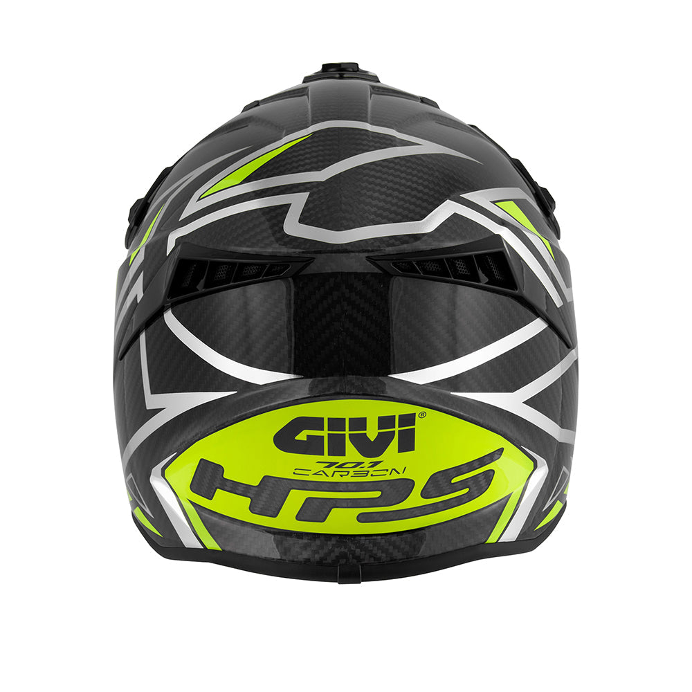 Givi 70.1 VECTOR Carbon Motocross helmet Silver Yellow - SECURTEX MOTOR S.L (t/a MaximoMoto)
