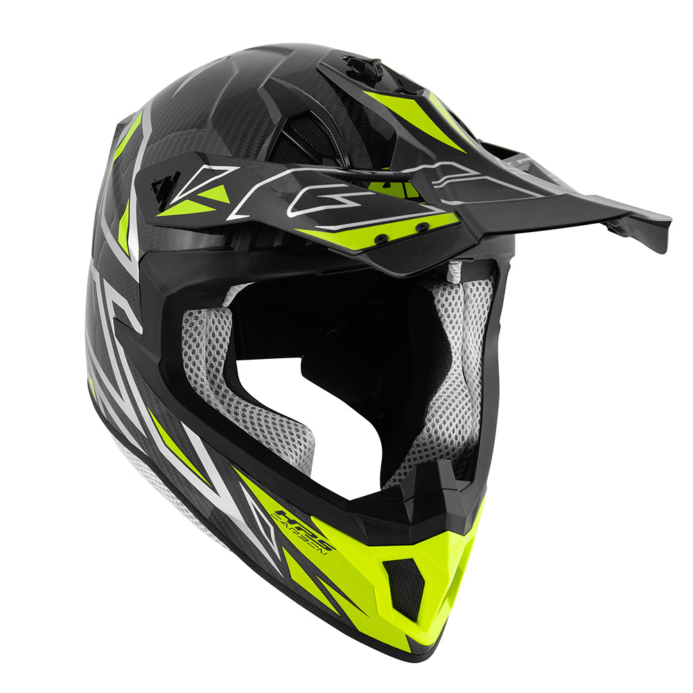Givi 70.1 VECTOR Carbon Motocross helmet Silver Yellow - SECURTEX MOTOR S.L (t/a MaximoMoto)