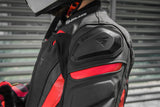 SHIMA CHASE MOTORCYCLE LEATHER JACKET BLACK RED