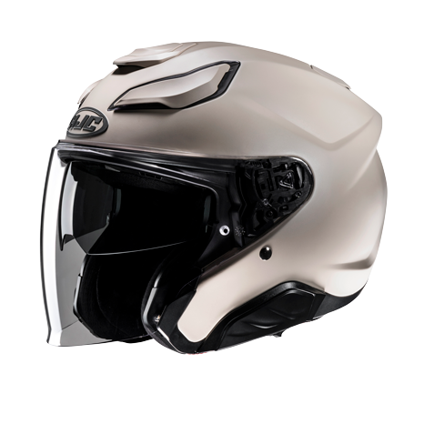 HJC F31 PLAIN URBAN MOTORBIKE OPEN FACE TOURING HELMET MATT SAND BIEGE