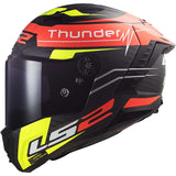 LS2 FF805 THUNDER  ATTACK FULL FACE HELMETS MATT RED H-V YELLOW-06 L 