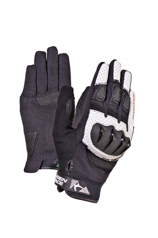 MUGENRACE G-MNR-1667 ROBOGGORE Moto Cortos Guantes Blanco