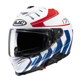 HJC I71 Simo MC21SF White Red Blue Motorcycle Helmet - MaximomotoUK