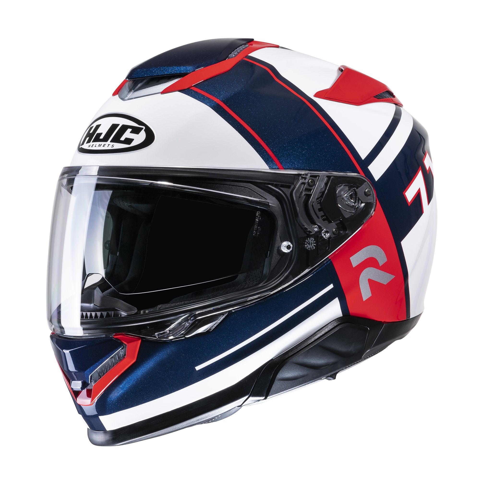 HJC White Red Blue Helmet PIC