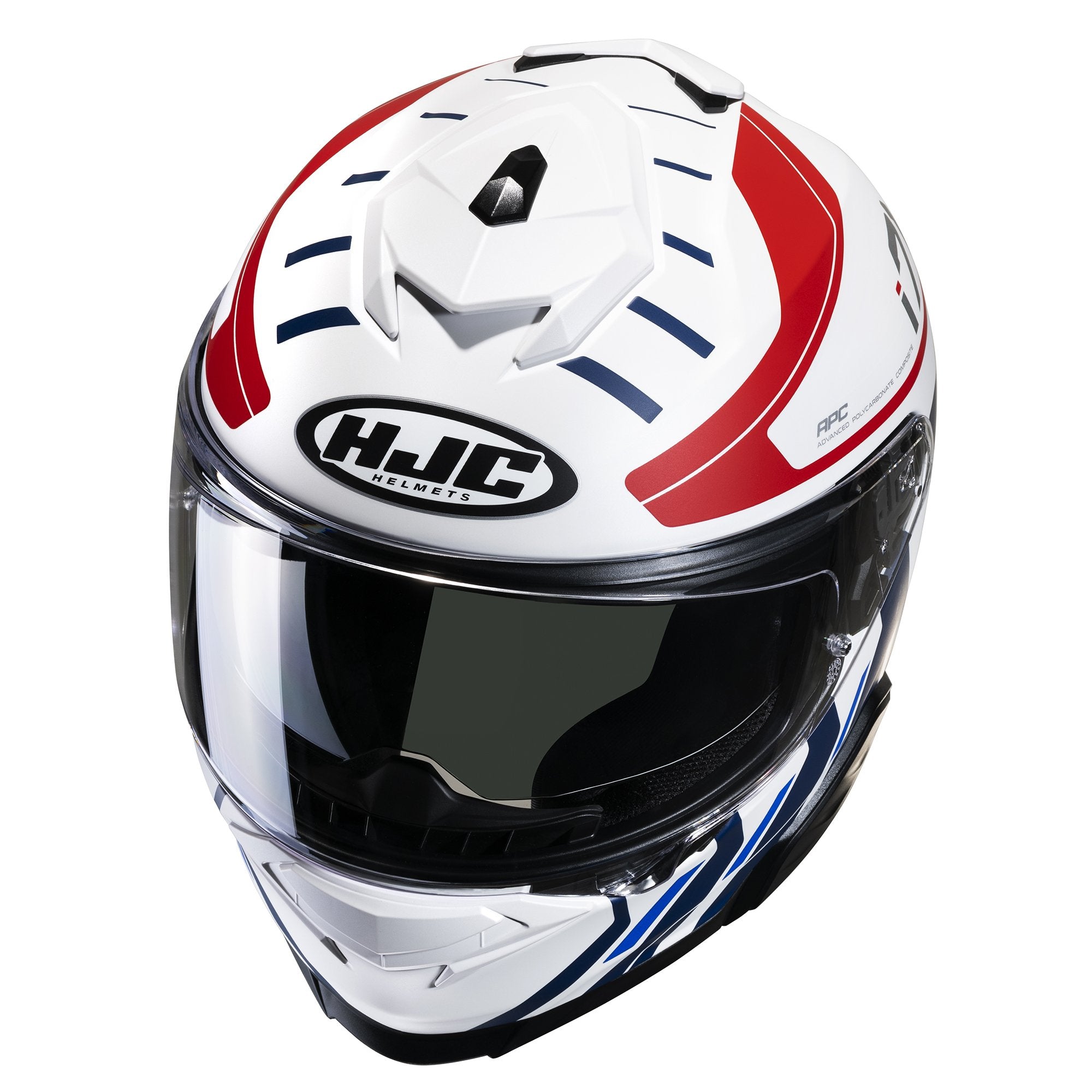 HJC I71 Simo MC21SF White Red Blue Motorcycle Helmet - MaximomotoUK