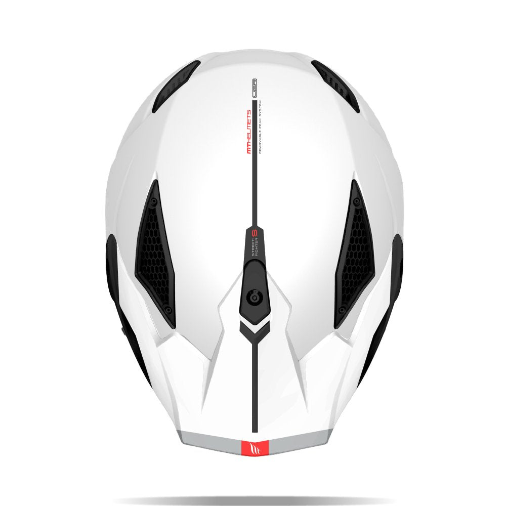 MT Streetfighter SV S Solid A0 Gloss Pearl Helmet 